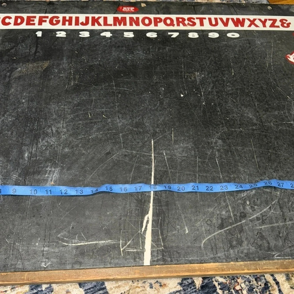 Vintage Children’s Chalkboard Blackboard Sign Numbers/Alphabet/Monkeys/Giraffe - Picture 5 of 16